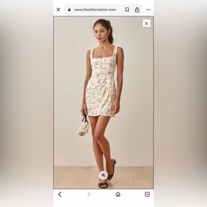Reformation Hedy Dress Cream Floral